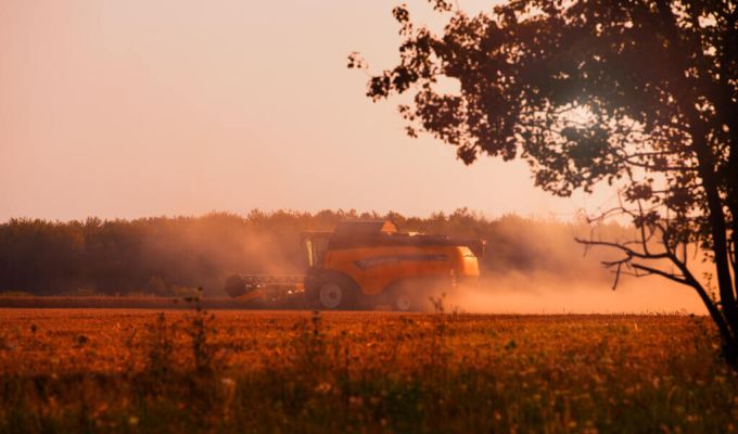 Kombajn podczas żniw